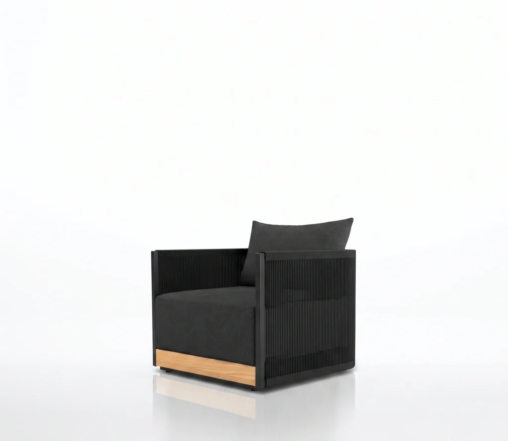 outdoor rope single seater sofa