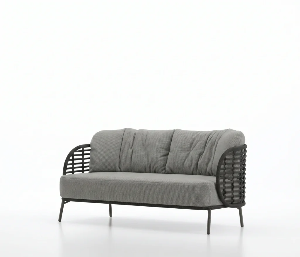 rope and aluminum 2 seater sofa