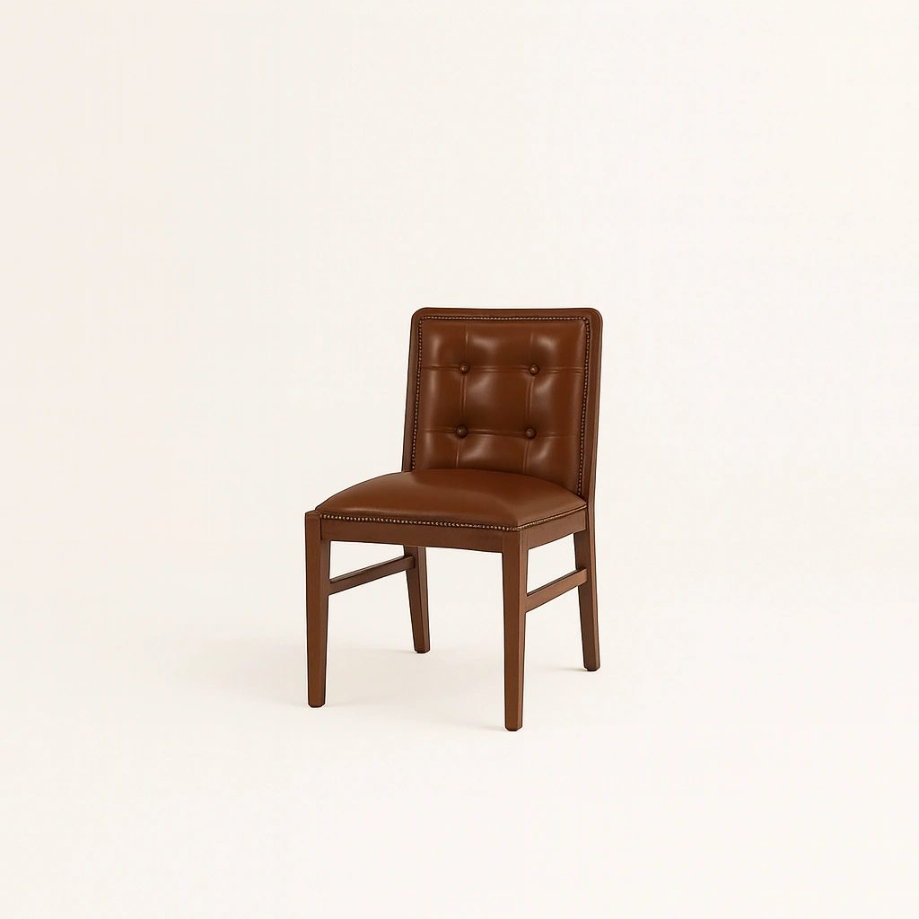 SOLID WOOD CHAIR WITH LEATHER