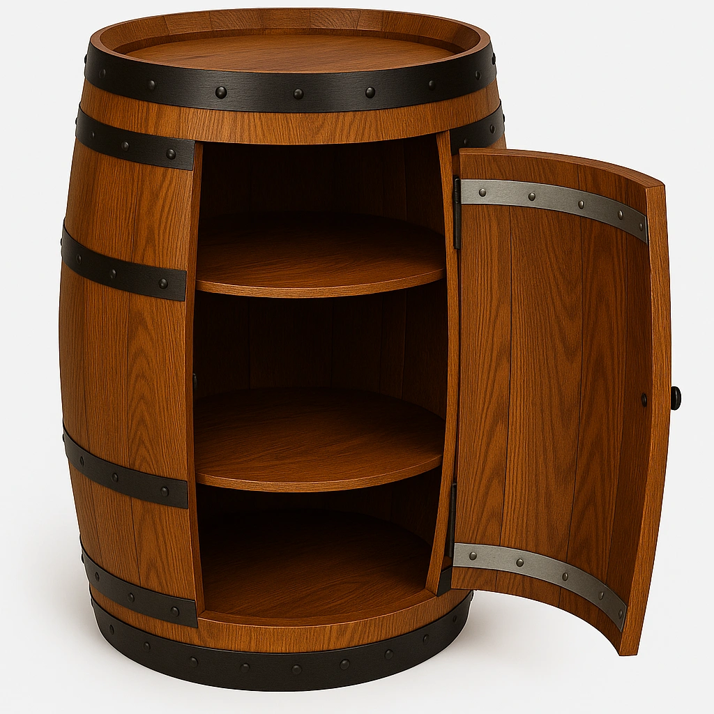 Solid wood barrel for bars