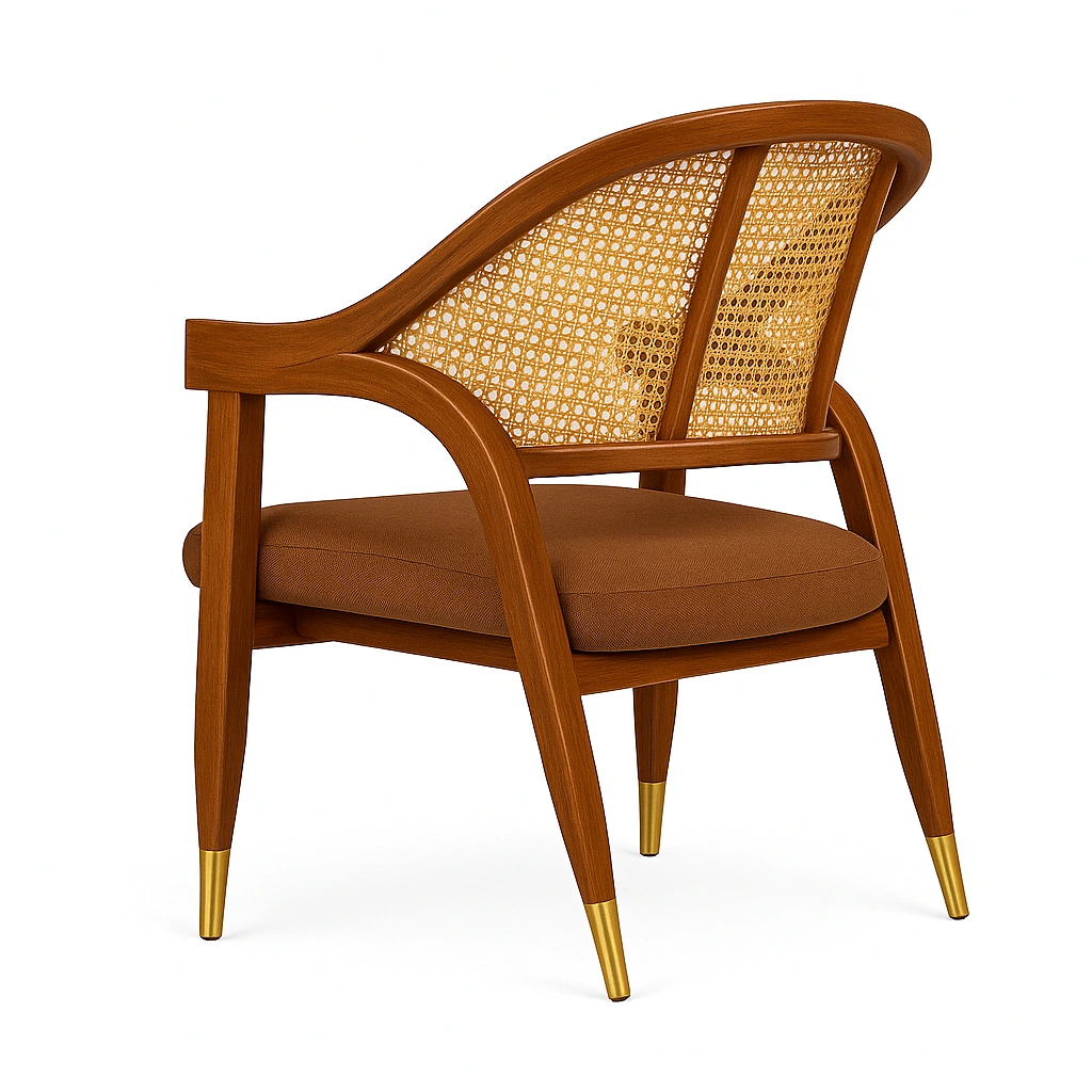 teak wood dining chair with rattan restaurant chairs