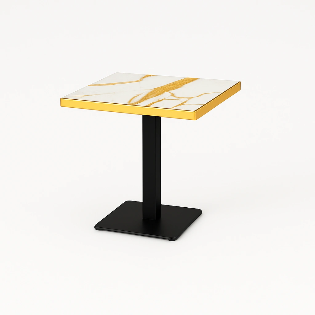 a white and gold table