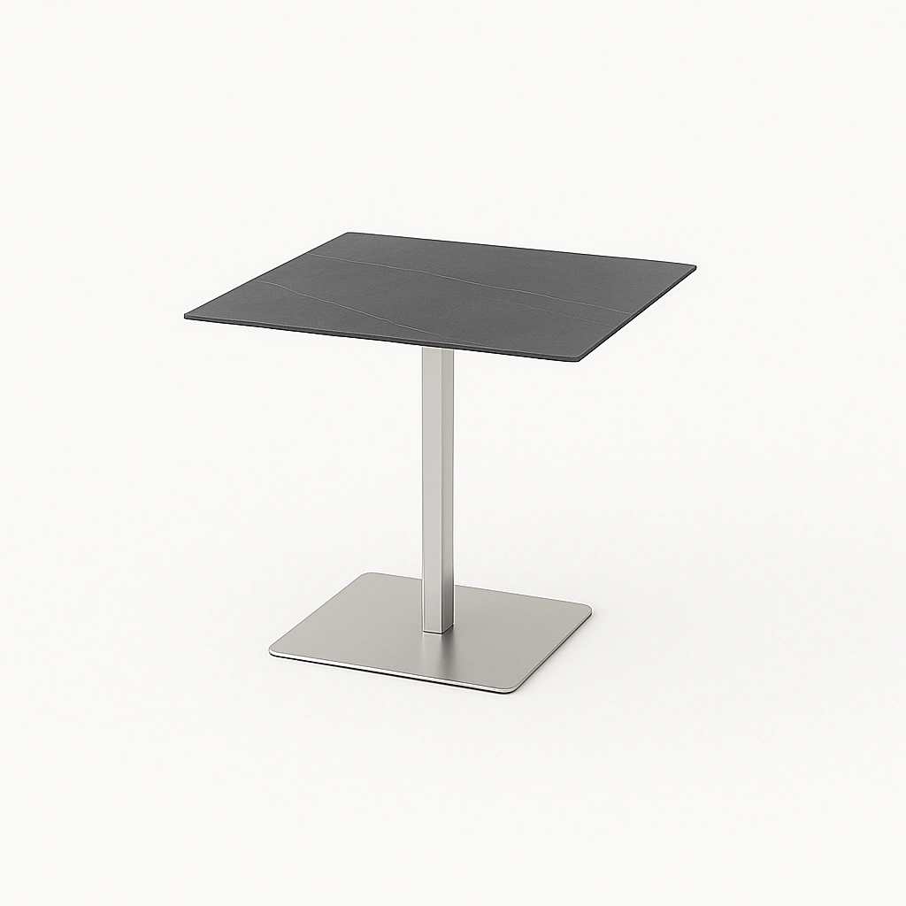RESTAURANT TABLE PHENOLIC TOP & STAINLESS STEEL BASE