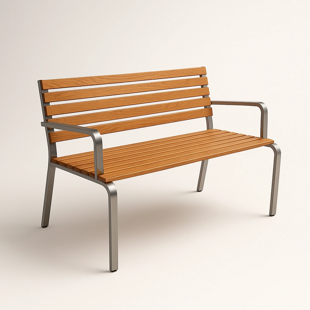 Sustainable Teak Wood Bench L120 – Perfect for Gardens & Patios