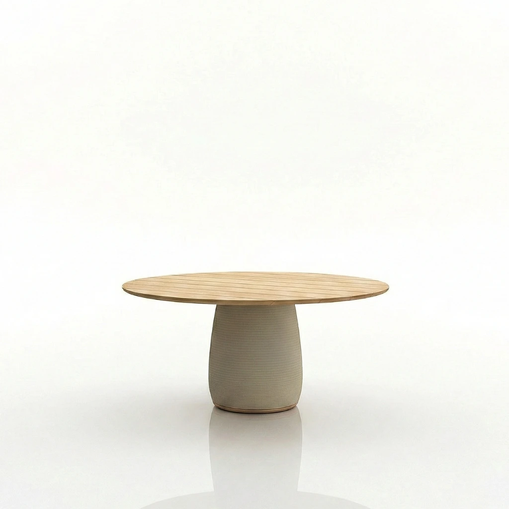 Modern minimalist 6 person round dining table