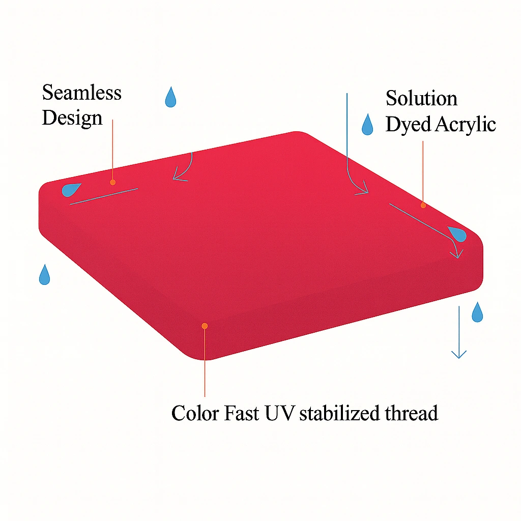 How to select restaurant furniture outdoor cushion construction and material label