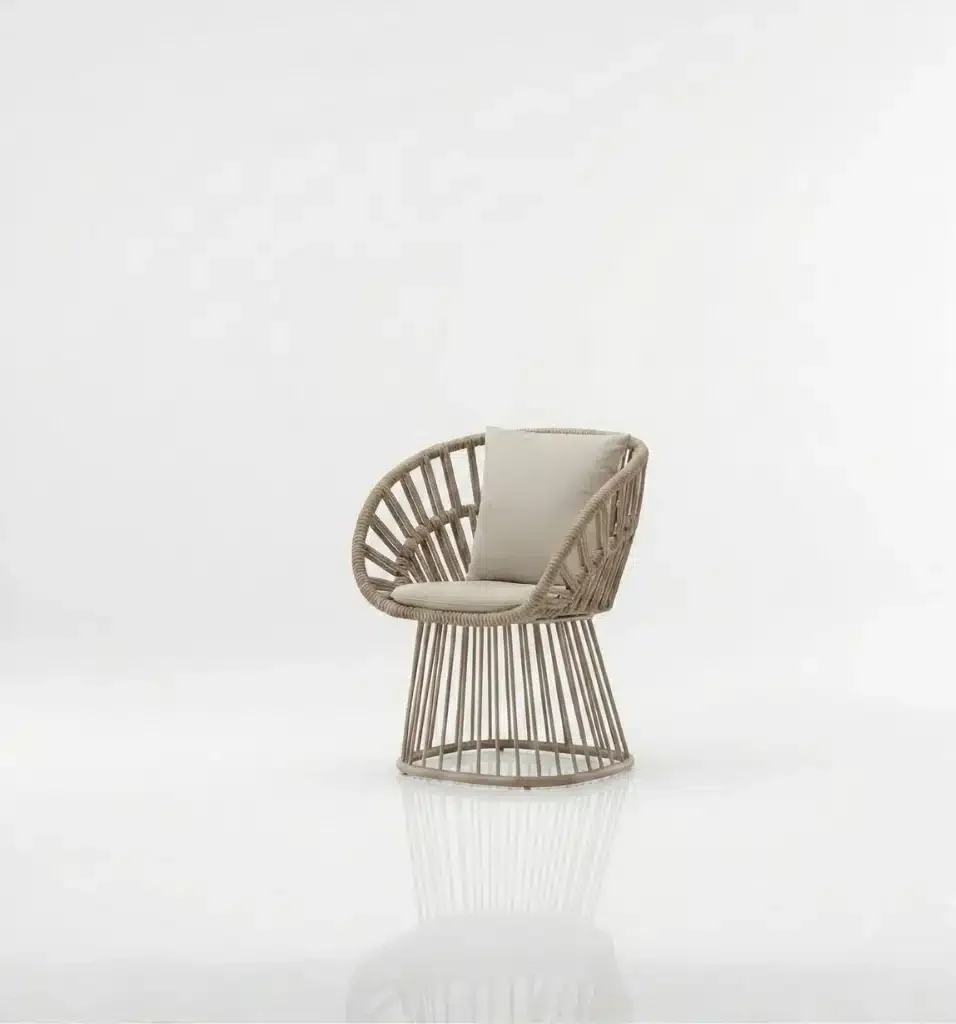 Woven rope outdoor patio chairs