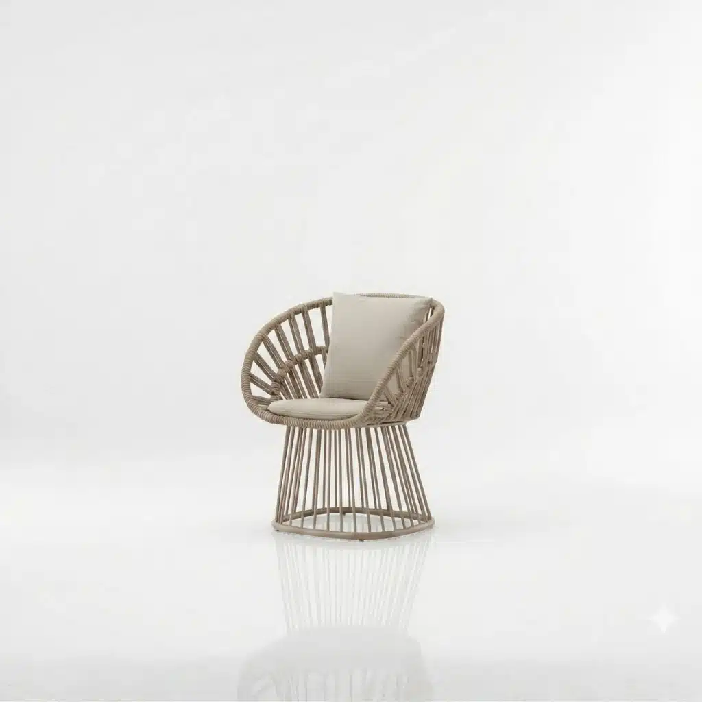 Woven rope outdoor patio chairs