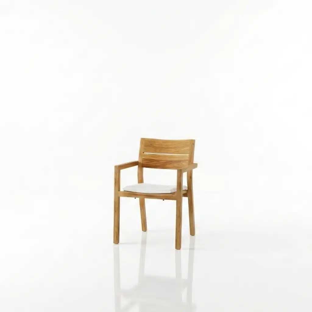 Modern Teak Outdoor Dining Chair