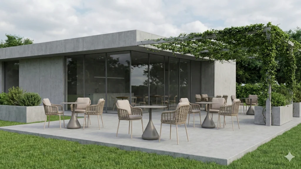 solaro dining chair aluminum frame with rope