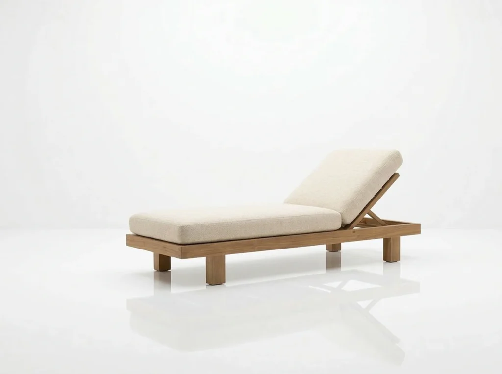 premium teak wood sun lounger Malaysia