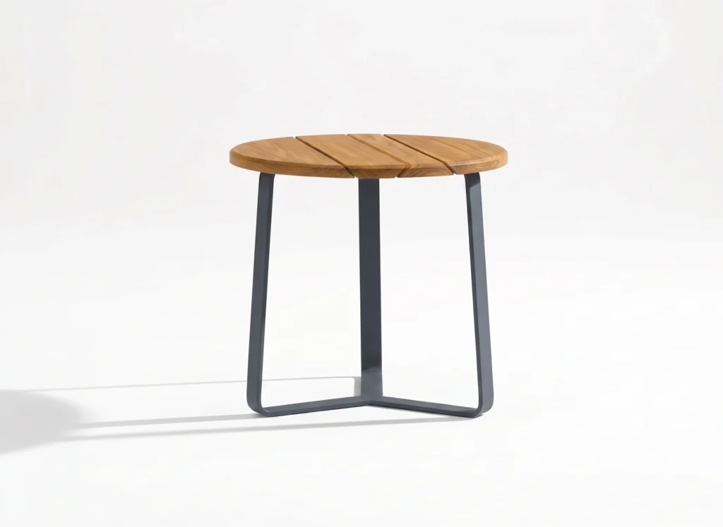 apex teak and aluminum coffee table