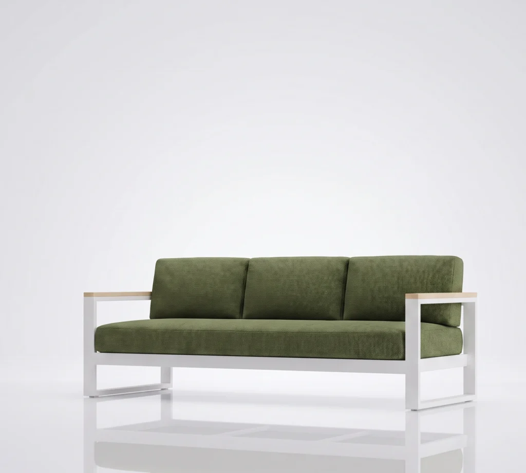 Kosu Aluminum 3 seater outdoor sofa