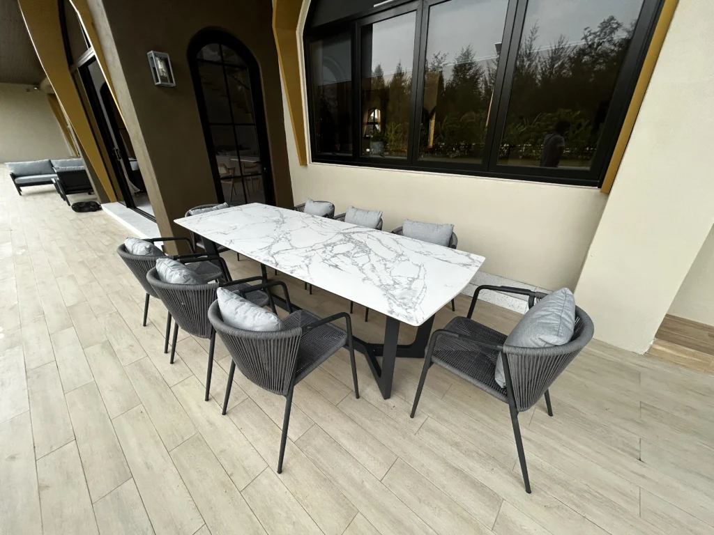 outdoor dining chair and table 8 people maldives