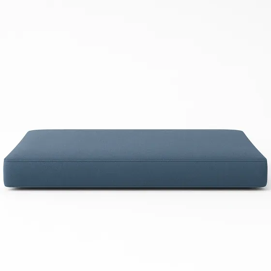Navy outdoor sofa seat cushion base for a 3-seater module