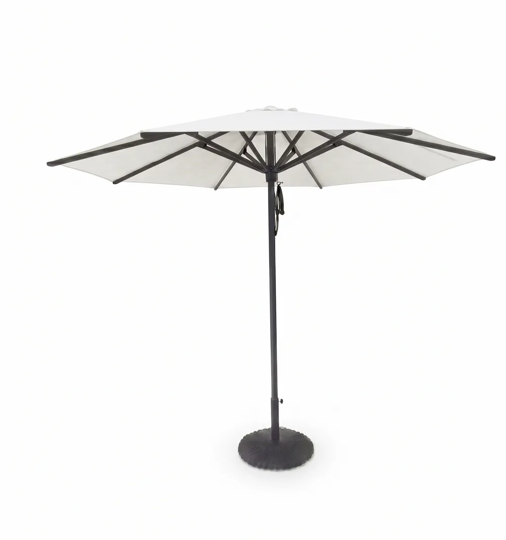 Tressa heavy duty umbrella Malaysia with white canopy and black frame