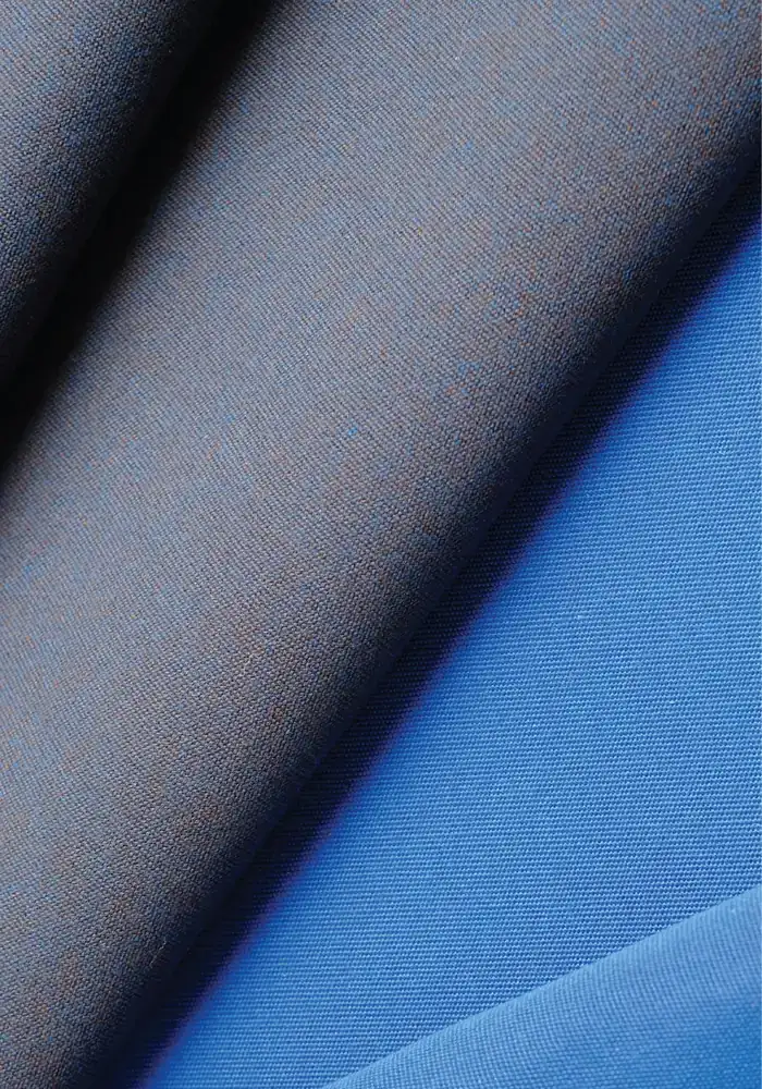 Close view of Sunproof Nova blue solution-dyed acrylic outdoor fabric