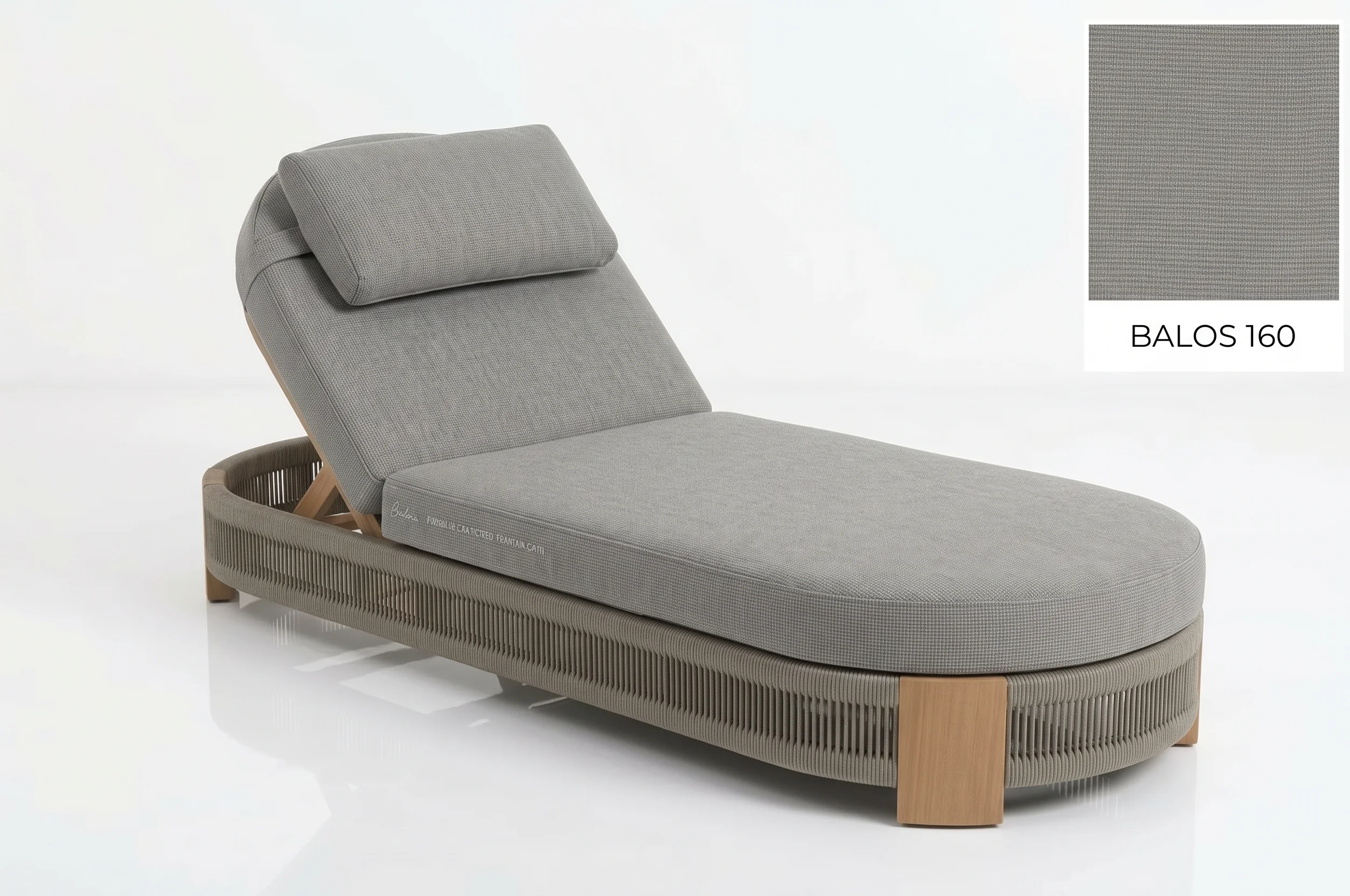 Sunproof outdoor fabric cushions on a sun lounger in Malaysia